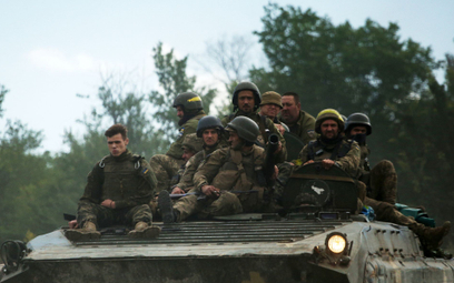 Ukraińscy żołnierze w rejonie Lisiczańska