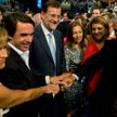 Mariano Rajoy lider Partii Ludowejand z żoną Elvirą Fernandez Balboa