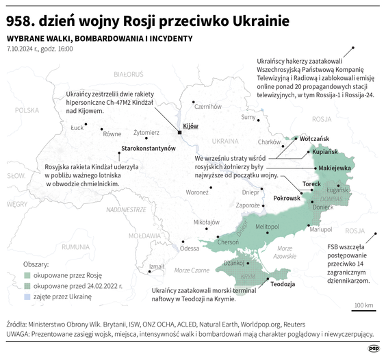 Tak wyglądała sytuacja na froncie 7 października