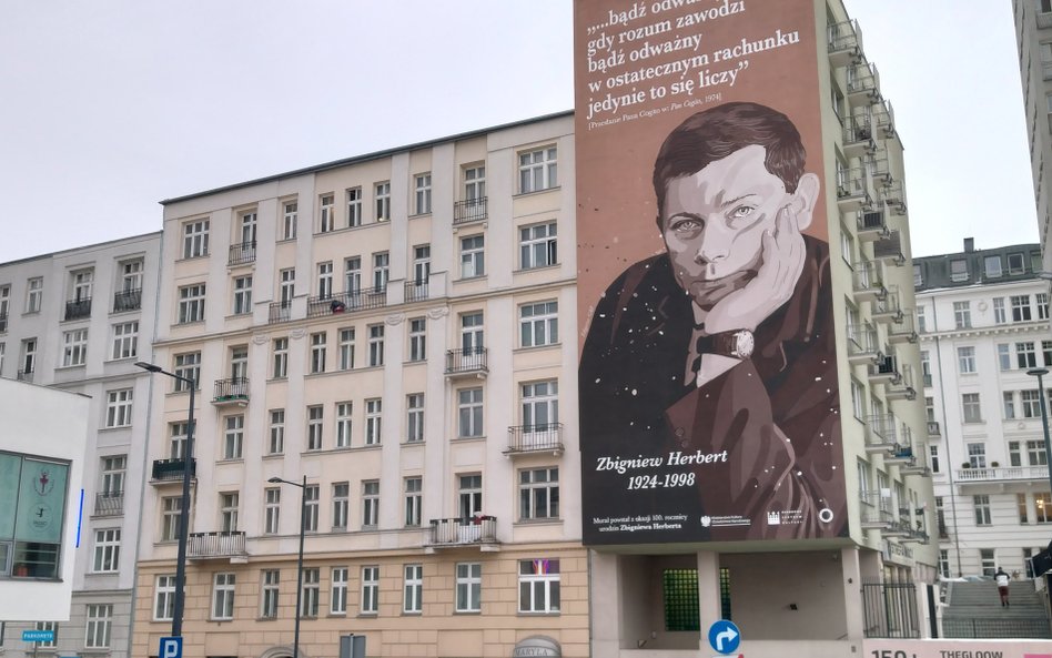 Mural Zbigniewa Herberta w Warszawie