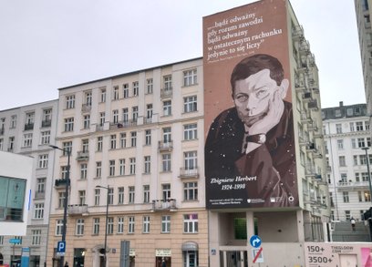 Mural Zbigniewa Herberta w Warszawie
