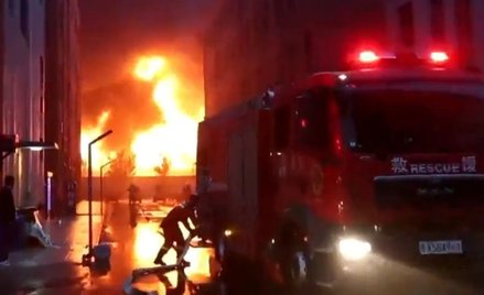 Pożar w mieście Anyang