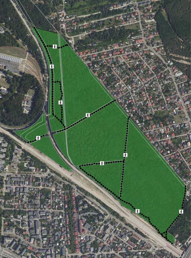 Szalki piesze w rezerwanie Olszynka Grochowska