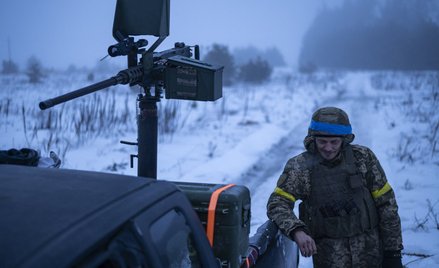 Ukraiński żołnierz na wschodzie kraju