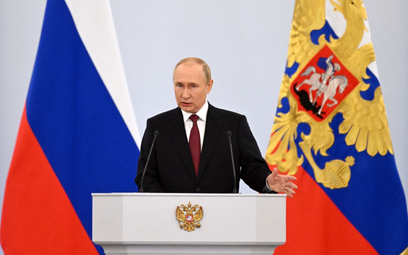Prezydent Rosji Władimir Putin podczas wystąpienia w Moskwie
