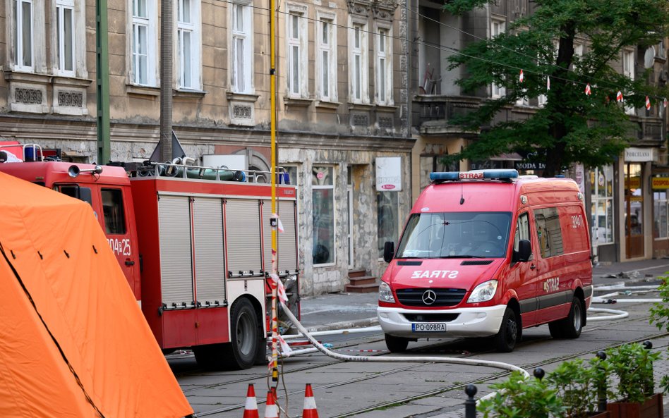 W Poznaniu ewakuowano kamienice sąsiadujące z budynkiem, w którym doszło do wybuchu