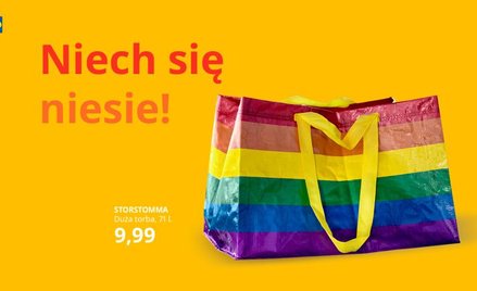 Tęczowa torba znów w Ikei. Dochód pójdzie na fundację