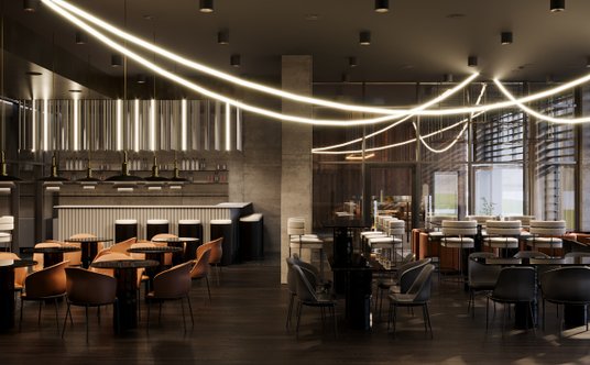 OVAL Sky zapewni użytkownikom wiele udogodnień, m.in. wysokiej klasy restaurację.