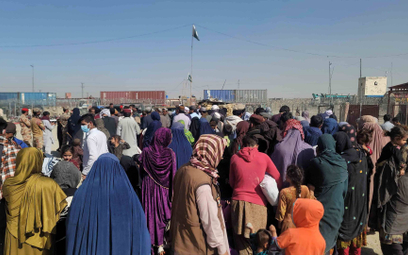 Uchodźcy z Afganistanu na granicy z Pakistanem