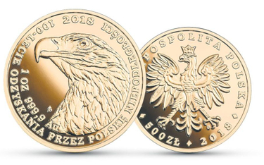Monety z bielikiem na 100-lecie odzyskania niepodległości