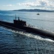 Strategiczny okręt podwodny o napędzie jądrowym Gienieralissimus Suworow opuszczający raz pierwszy p