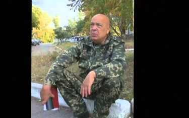 Gubernator Zakarpacia Hennadij Moskal na zapleczu frontu w Donbasie, jeszcze jako szef ługańskiej ad