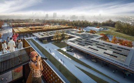 Panorama Cytadeli i Warszawy z wieży widokowej