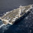 Największy lotniskowiec na świecie, USS Gerald R. Ford (CVN-78), na Morzu Śródziemnym, 22 marca 2026