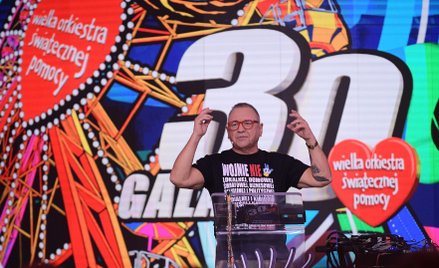 Jerzy Owsiak na konferencji podsumowującej 30. Finał WOŚP