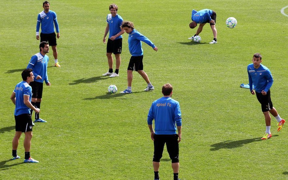 Trening piłkarzy APOEL-u