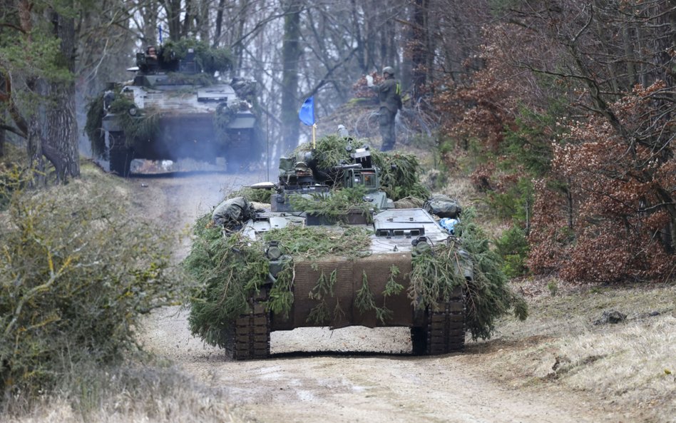 Bojowe wozy piechoty (BWP) Marder podczas międzynarodowych ćwiczeń szkoleniowych Allied Spirit 24 na