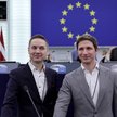 Prezes i założyciel firmy ICEYE, Rafał Modrzewski (P), oraz współzałożyciel Pekka Laurila (L) w Parl
