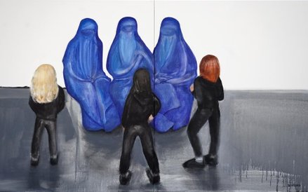 Untitled, acrylic on canvas, 200x120cm (2x100x120), 2015 / Beata Konarska