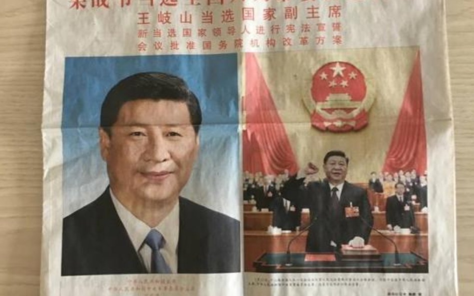 Chińska gazeta z informacją o nowym ministerstwie