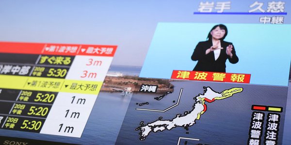 Silne trzęsienie ziemi w pobliżu Japonii. Wydano ostrzeżenie przed tsunami