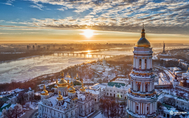 Zimowa panorama Kijowa