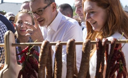 Premier Mateusz Morawiecki na II Ogólnopolskim Święcie Wdzięczni Polskiej Wsi w Kolnie. Województwo 