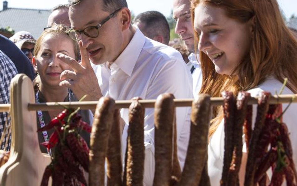 Premier Mateusz Morawiecki na II Ogólnopolskim Święcie Wdzięczni Polskiej Wsi w Kolnie. Województwo 