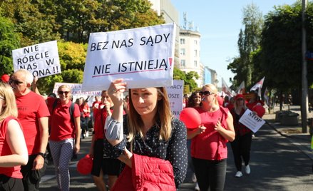 Protest pracowników sądów i prokuratury