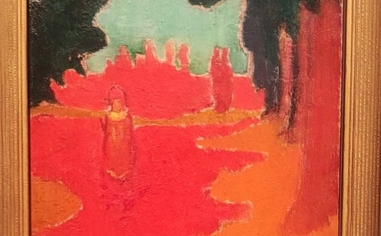Maurice Denis „Słoneczna plama na tarasie”, 1890, Musée de Orsay, Paryż