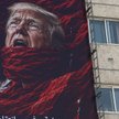Billboard przedstawiający prezydenta USA Donalda Trumpa na budynku w Teheranie, Iran, 18 lipca 2026 