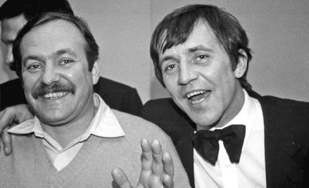 Od lewej: Andrzej Górski i Janusz Górski, zdjęcie ze ślubu Magdy Urban i Adama Grzesiaka, 1984 r.