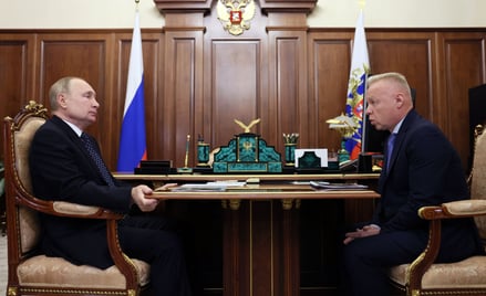 Władimir Putin i Dmitrij Mazepin.