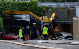 Wypadek autobusu miejskiego w Warszawie