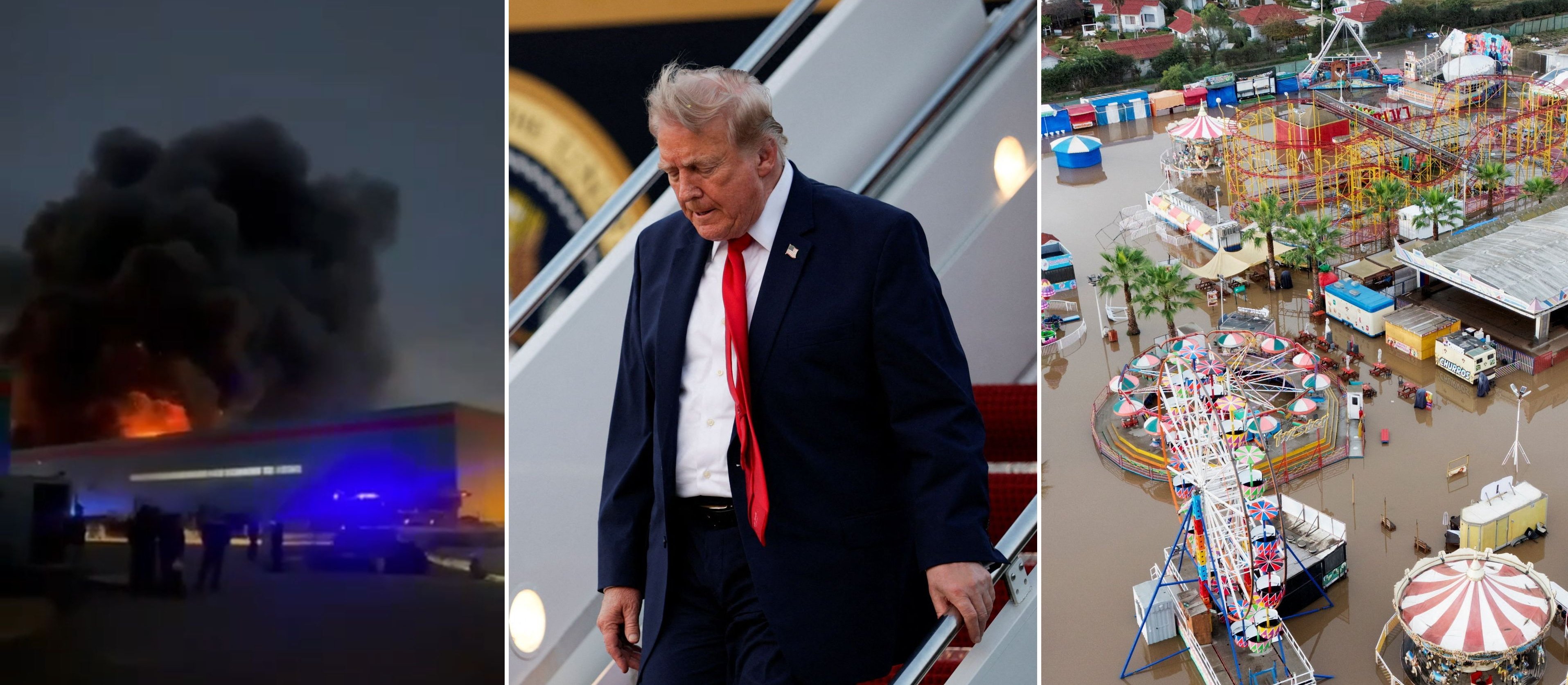 A large  fire in Russia after the Ukrainian attack. Trump attacks Iran again and imposes tariffs on Canada