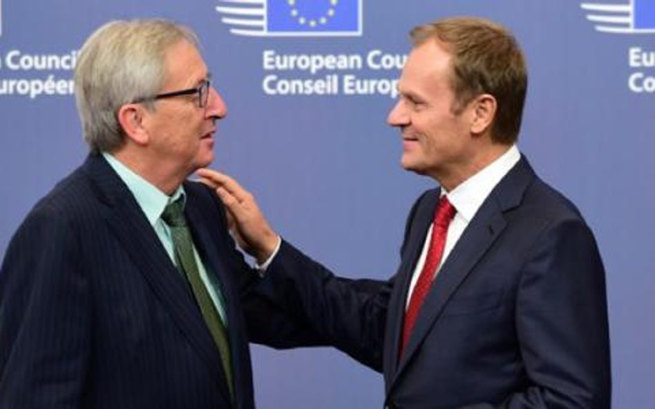 Jean-Claude Juncker, szef Komisji Europejskiej i Donald Tusk, przewodniczący Rady Europejskiej