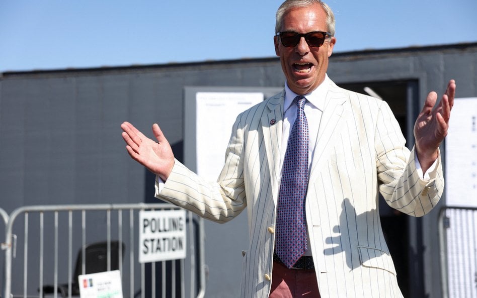 Lider brytyjskiej partii Reform UK, Nigel Farage