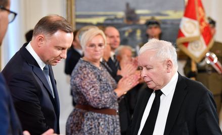 Prezydent RP Andrzej Dudai prezes Prawa i Sprawiedliwości Jarosław Kaczyński