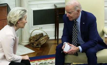 Biden i von der Leyen zapewniają: Jesteśmy zjednoczeni w pomocy dla Ukrainy