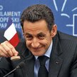 Nicolas Sarkozy żegna dziennikarzy na konferencji prasowej w Strasburgu