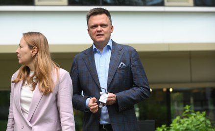 Szymon Hołownia i jego faworytka w wyborach na przewodniczącą Polski 2050, Katarzyna Pełczyńska-Nałę