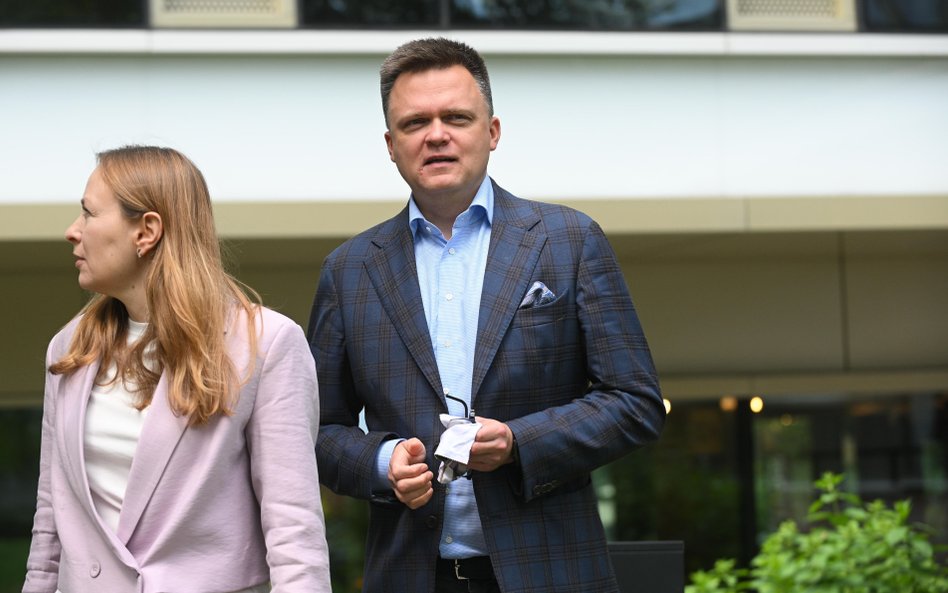 Szymon Hołownia i jego faworytka w wyborach na przewodniczącą Polski 2050, Katarzyna Pełczyńska-Nałę