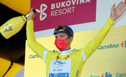Zwycięzca 4. etapu i lider Tour de Pologne, Portugalczyk Joao Almeida z ekipy Deceuninck-Quick Step