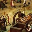 Pieter Bruegel „Wojna karnawału z postem” (fragment), 1559 r., olej na desce. Obecnie w zbiorach Muz
