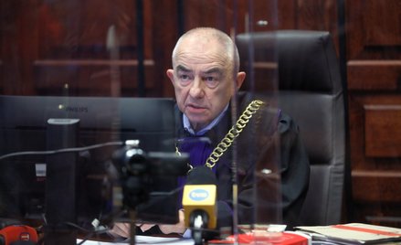 Sędzia Tomasz Julian Grochowicz na sali Sądu Okręgowego w Warszawie