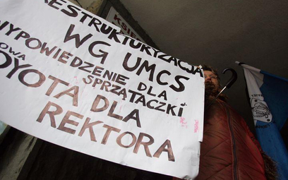 Protest pracowników UMCS