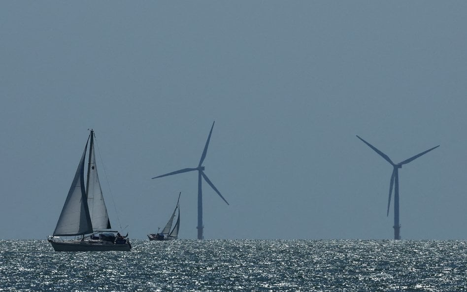 Morska farma wiatrowa w pobliżu Walton-on-the-Naze w Wielkiej Brytanii