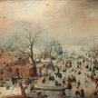Hendrick Avercamp, Winterlandschap met schaatsers. Circa 1608 Rijksmuseum Amsterdam
