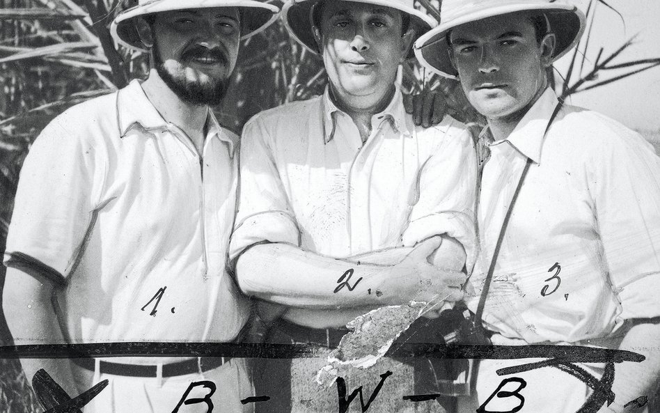 Za&#x142;o&#x17c;yciele wytw&#xf3;rni filmowej B-W-B. Od lewej: Eugeniusz Bodo, Micha&#x142; Waszy&#
