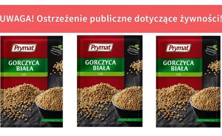 Salmonella w przyprawie gorczyca z firmy "Prymat"